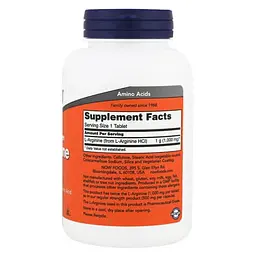 Аргінін L-Arginine 1000 mg 120 таблеток NOW vit0006568 - мініатюра 2