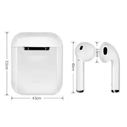 Навушники AirPods i12 BT з сенсором Bluetooth бездротові навушники - вкладиші в зарядному кейсі - мініатюра 4