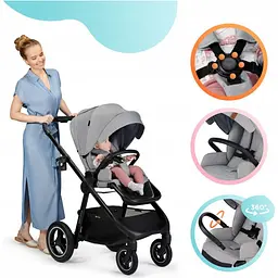 Універсальна коляска 2 в 1 Kinderkraft Everyday 2 Dark Gray Black Frame темно-сіра (00-00305225) - мініатюра 7
