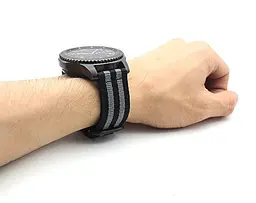 Нейлоновий ремінець Primo Traveller для годинника Samsung Gear S3 Classic SM-R770/Frontier RM-760 Black Grey - мініатюра 4
