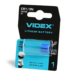 Батарейка літієва Videx CR1/3N 1шт BLISTER VIDEX (25724-000)