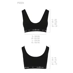 Спортивний топ з широкою гумкою Passion PS004 TOP L, black - мініатюра 6