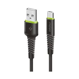Дата кабель USB 2.0 AM to Type-C 2.0m Black Intaleo (1283126521423)