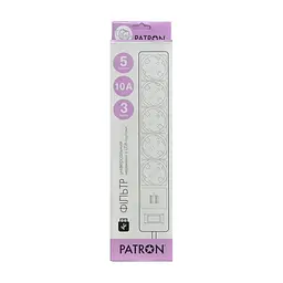 Мережевий фільтр живлення Patron 3m (SP-53) + 2 USB 2.0, 2.1A , 5 роз. BLACK (EXT-PN-SP-53-USB) - мініатюра 2
