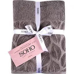 Набір рушників Soho Leaves Cappuccino 50х90 см 2 шт. (50*90 2 шт бавовна 100% Leaves C) - мініатюра 3