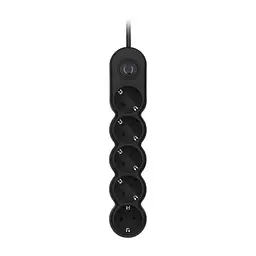 Подовжувач мережевий 5 розеток 3 метри 2E Plus Power Extension 5 Type F 3m 10A Black