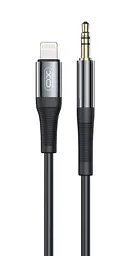 Кабель AUX XO NB-R193A Lightning to 3,5mm adapt audio Black