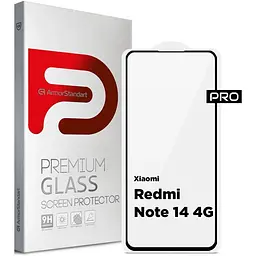 Скло захисне Armorstandart Pro Xiaomi Redmi Note 14 4G Black (ARM79679)