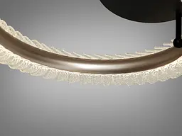 Стельова LED люстра Diasha 2509/500CG напівкільце шампань 50 Вт - мініатюра 5