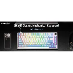 Клавіатура MageGee SKY 81 RGB Pink Bear Switch Ice Sea Blue (6971969728844-UA) [164303] - мініатюра 7