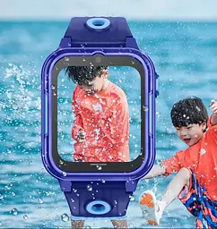 Дитячий смарт-годинник Smart Baby Watch D38-X3 з SIM-картою GPS прослуховуванням відеодзвінком 4G Play Market синій - мініатюра 2