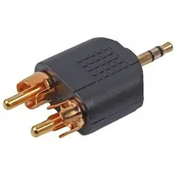 Перехідник звуковий Cablexpert 3.5 мм M - 2xRCA M чорний (A-458)