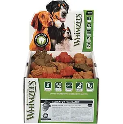 Натуральні ласощі для зубів собак WHIMZEES Dental Treats Alligator M 65 шт. - мініатюра 2