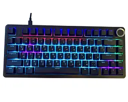 Механічна ігрова клавіатура AULA F75 Mechanical Black KRGD Blue switch ENG/UKR - мініатюра 5