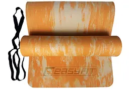 Килимок для йоги та фітнеса EasyFit s-EVA Mat 8 мм Помаранчевий - мініатюра 2