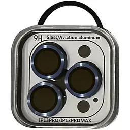Захисне скло на камеру Epik Metal Classic Sierra Blue для Apple iPhone 13 Pro / 13 Pro Max в упаковці синє - мініатюра 2