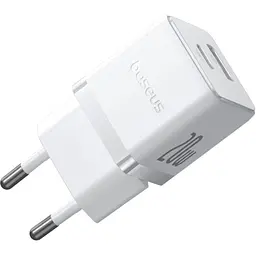 Мережевий зарядний пристрій Baseus Palm Fast Charger Type-C+USB 20W P10111608213-00 White - мініатюра 4