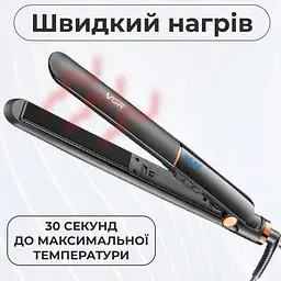 Випрямляч для волосся VGR V-515 з терморегулятором РК-дисплеєм Чорний - мініатюра 9