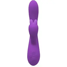 Вібратор-кролик Wooomy Gili-Gili Vibrator with Heat Purple відросток з вушками підігрів до 40°С - мініатюра 3