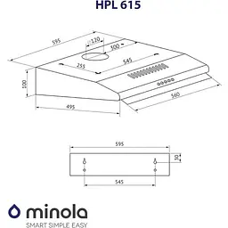 Витяжка пласка Minola HPL 615 BL - мініатюра 10