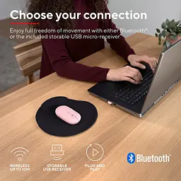 Мишка Trust Puck Wireless/Bluetooth Silent Pink (24125) - мініатюра 11