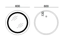 Дзеркало Lidz Aria з LED-підсвічуванням Touch LD78LR600 - мініатюра 10