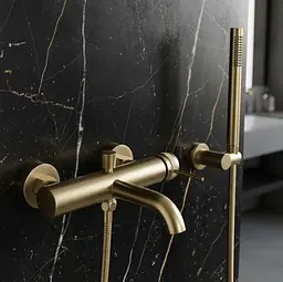 Змішувач для ванни Rea Lungo Grip brushed gold REA-B6398 - мініатюра 3