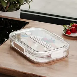 Контейнер для зберігання продуктів 32.5*22.5*6 см, білий Yiwu HP-27-6 - мініатюра 2