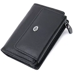 Практичний гаманець із монетницею з натуральної шкіри ST Leather 22740 чорний - мініатюра 4
