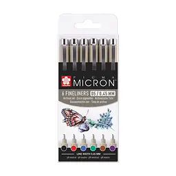 Набір лінерів Sakura PIGMA MICRON 05 BASIC 6 кол.