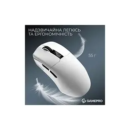 Мишка GamePro Asgard Thor Wireless/Bluetooth/USB White (GM023W) - мініатюра 6