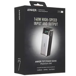 Універсальна мобільна батарея Anker PowerCore 737 GaNPrime 24000 mAh 140W Black (A1289011) - мініатюра 9