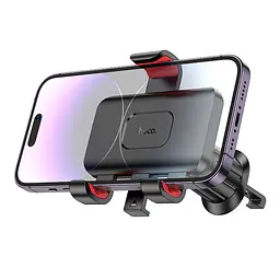 Холдер Hoco H21 Dragon automatic clamp car holder with air outlet Червоний and Чорний - мініатюра 3