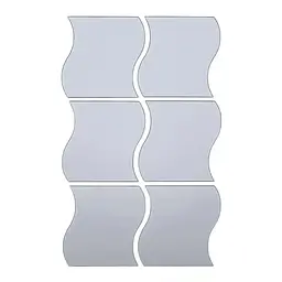 Дзеркальний декор Wall Sticker SW-00002509 акриловий самоклеючий 120х80 мм 6 шт. срібло