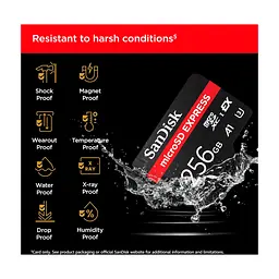 Карта пам'яті SanDisk 256GB microSDXC class 10 UHS-I U3 A1 Express (SDSQXFN-256G-GN4NN) - мініатюра 6