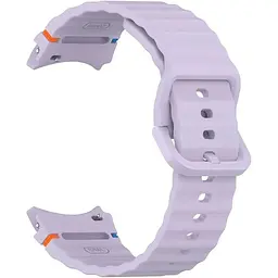 Силіконовий ремінець BeCover Ribbed Tape для Samsung Galaxy Watch (20 mm) 3 41 mm/4 40mm-44mm/5 40-44mm/6 40-44mm/7 40-44mm Purple (712048) - мініатюра 3