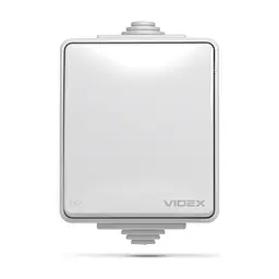 Вимикач Videx BINERA IP65 зовнішній 1кл сірий (VF-BNW11-36125) - мініатюра 2