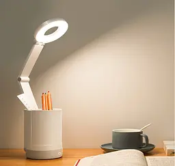 LED-лампа акумуляторна сенсорна з органайзером світлодіодна настільна TAIGEXIN TGX-781 біла - мініатюра 4