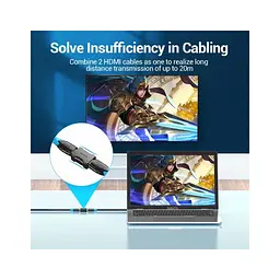 Перехідник HDMI F to HDMI F black Vention (AIRB0) - мініатюра 3