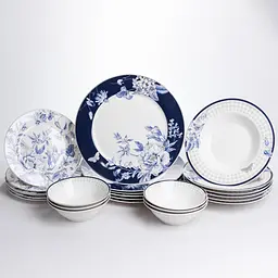 Столовий фарфоровий сервіз на 6 персон Blossom Blue Yiwu HP-7-713N