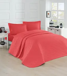 Покривало стьобане Eponj Home - Monart coral кораловий 220x240