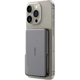 Універсальна мобільна батарея Acefast Magnetic Wireless 5000mAh 18W PD,QC3.0 USB-C In/Out,with holder, ультра тонкий M16 Чорний - мініатюра 6