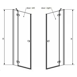 Душові двері Radaway Fuenta New DWJ 100x200 скло прозоре праві (384014-01-01R) - мініатюра 2