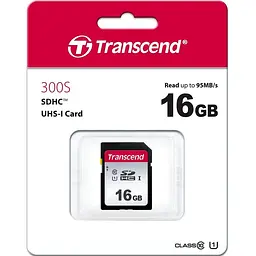 Карта пам'яті Transcend 16GB SDHC UHS-I Class 10 300S (TS16GSDC300S) - мініатюра 2