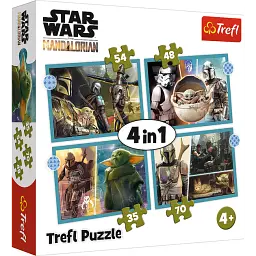 Пазли Trefl (4в1) Мандалорець/Зоряні війни 34397 Різнокольоровий shop (5900511343977)