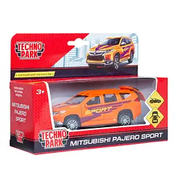 Автомодель Технопарк Mitsubishi Pajero Sport, 1:32, помаранчевий (PAJERO-S-SPORT) - мініатюра 9