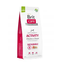 Сухий корм Brit Care Dog Sustainable Activity для собак з підвищеною активністю, з куркою та комахами 12 кг (арт.172192/559220)