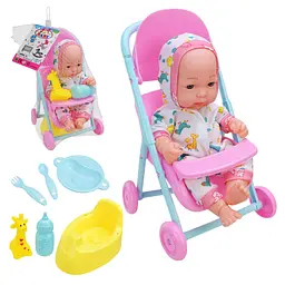 Ігровий набір з лялькою-пупсом, коляскою та аксесуарами Baby (LD9402D-C1)