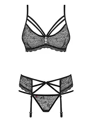 Комплект білизни Obsessive 818-SEG-1 L/XL чорний - мініатюра 5