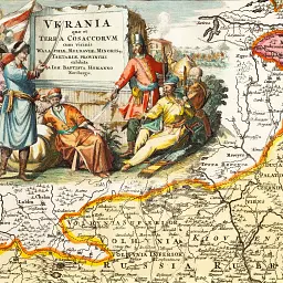 Інтер'єрна картина Україна або козацька земля з прилеглими провінціями 1720р, Terra Cosaccorum, 88×106 см (id6703) - мініатюра 4